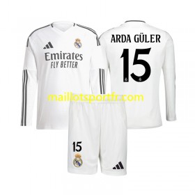 Maillot de Foot Real Madrid Arda Guler 15 Enfant Domicile 2024/25 ML